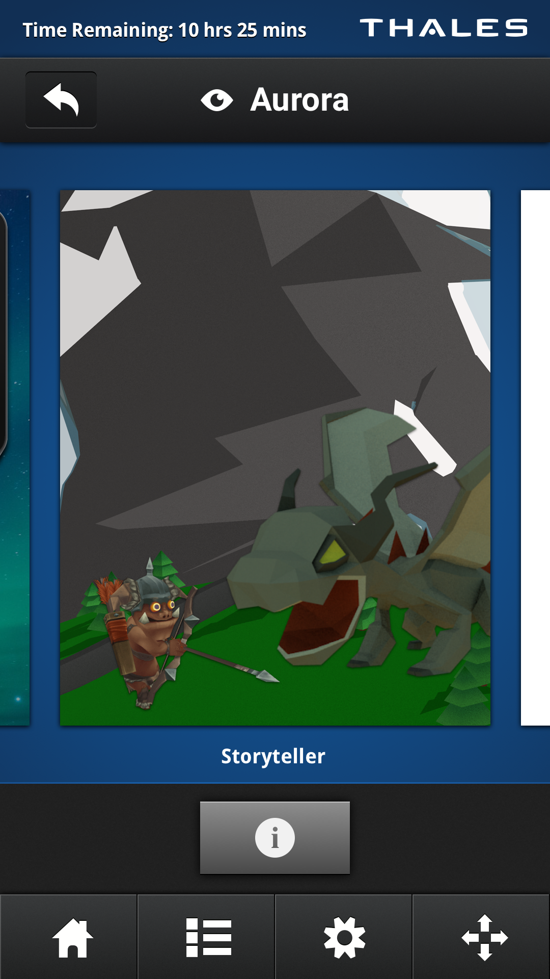 'Storyteller,' which shows an adventurer fighting a dragon on a mountain top.